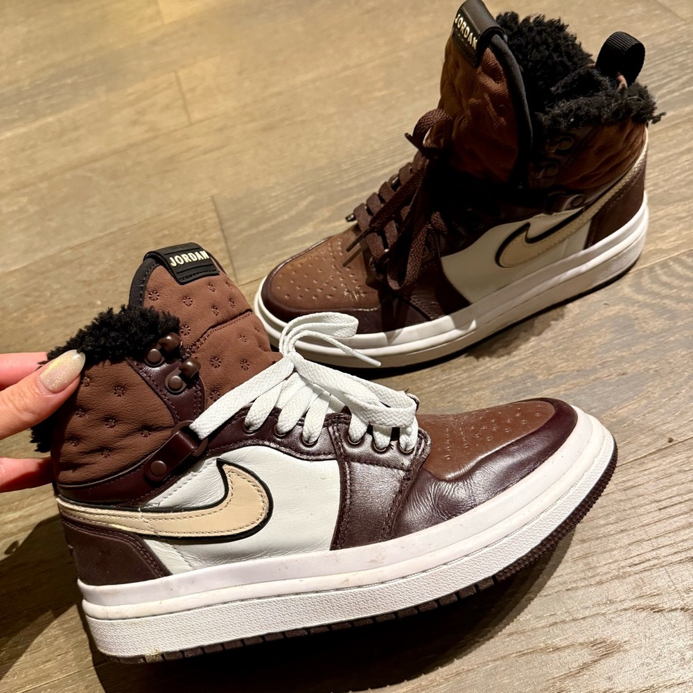 Nike Jordan Waterproof Shearling High-Top Sneakers